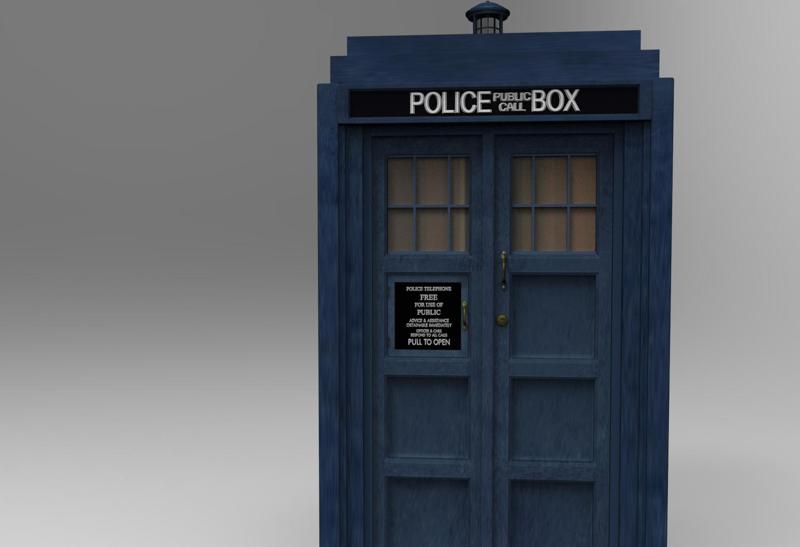 Tardis time machine (blue box)