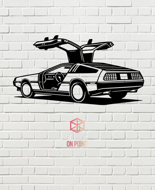 DELOREAN  - 2D WALL ART #1