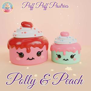 Kawaii Round cake Polly and Peach