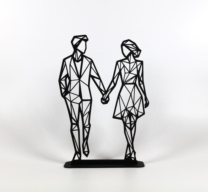 Geometric Low Poly Valentines Couple