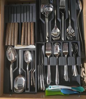 Gridfinity Adjustable Silverware Holder