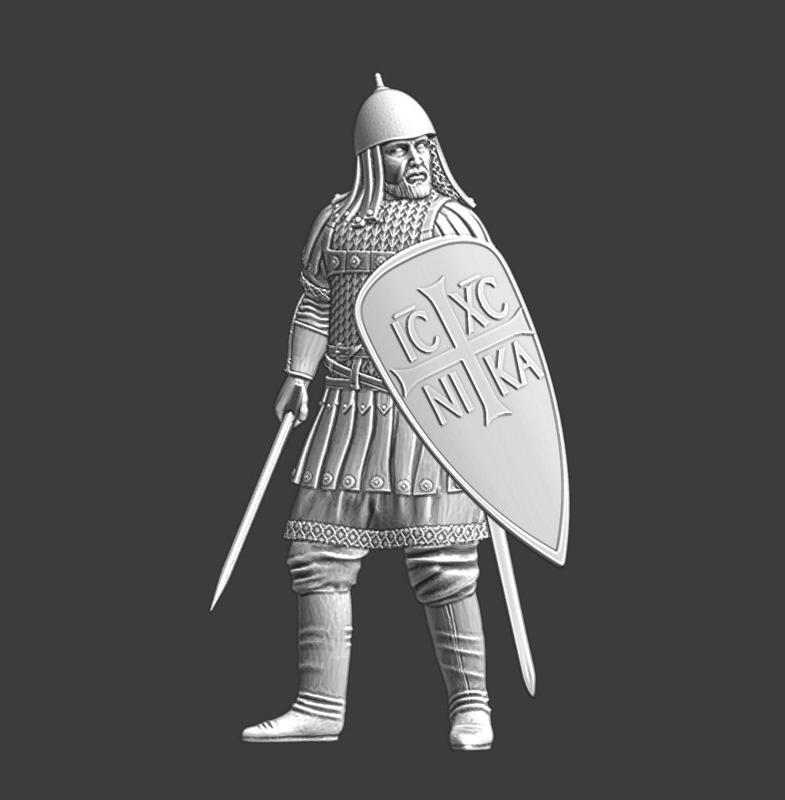 Medieval Byzantine high ranking infantryman