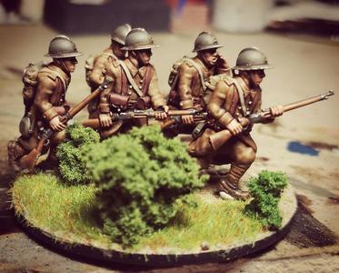 WW2 28mm french reserve infantry on alert
