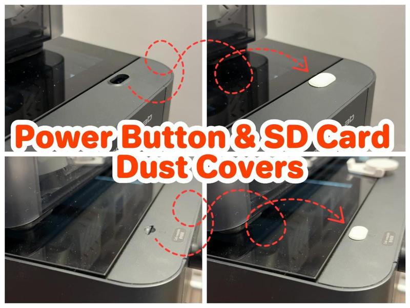 Top Cover and SD Card Dust Caps for Bambu Lab P1