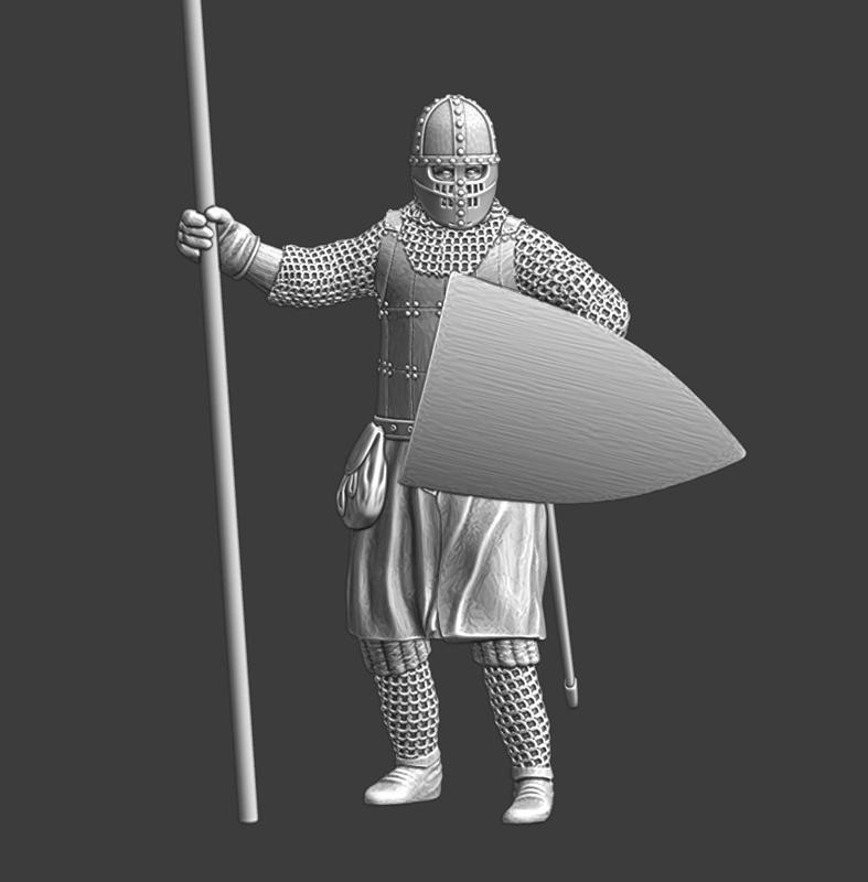 Medieval guard soldier on duty