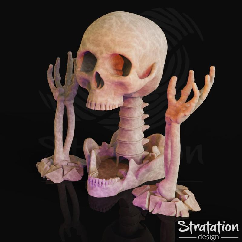 Spooky Skeletal Dice Tower