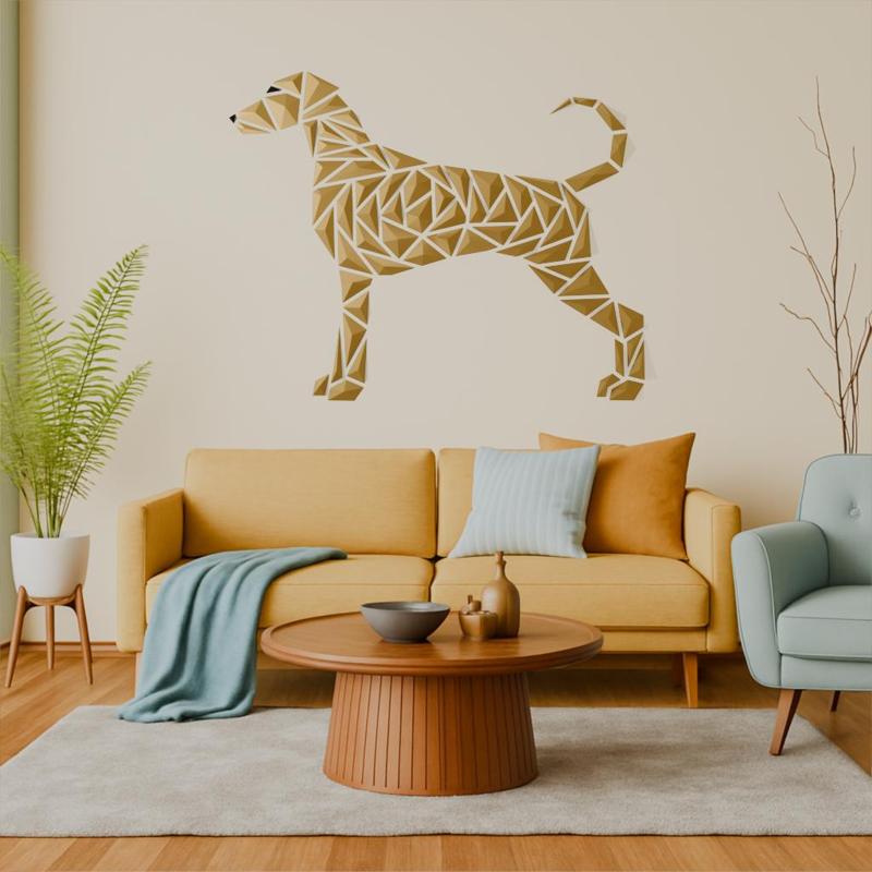 “German-Shorthaired-Pointer style” - Geometric dog wall art