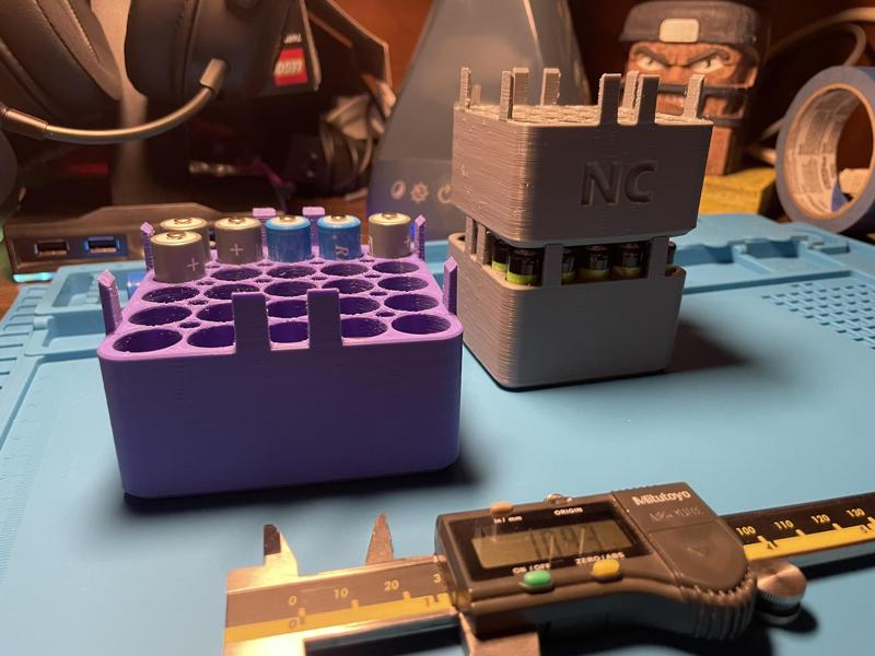 Stackable AA and AAA Battery Boxes