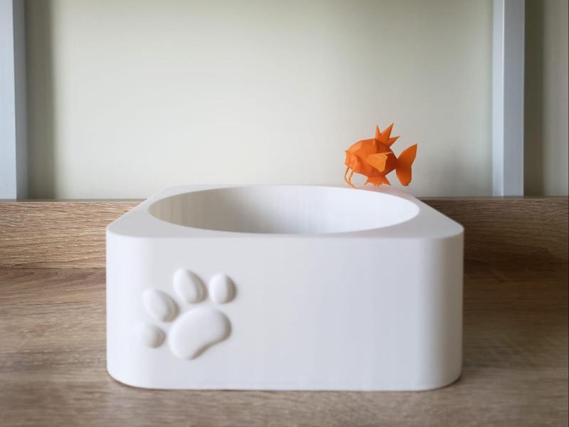 Pet bowl for cat or dog (paw)