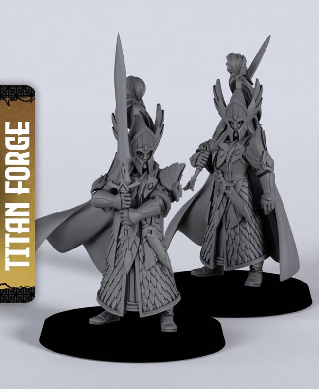 Highborne Swordmasters - With Free Dragon Warhammer - 5e DnD Inspired for RPG and Wargamers
