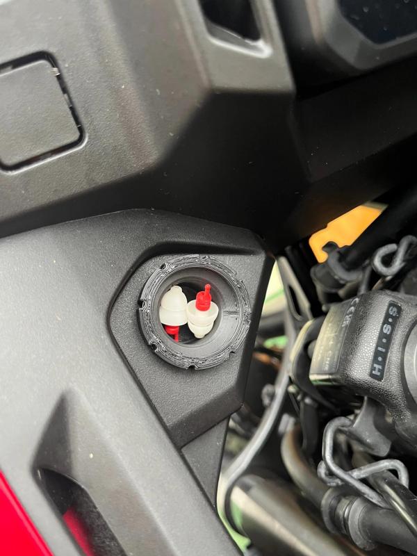 Honda NX500 auxiliary plug earplugs storage