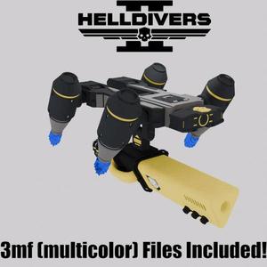 Helldivers 2 Guard Dog Rover AX/LAS-5 Laser / Video game Military Drone 3d print 3mf Prop 