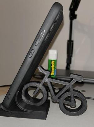 Bike-shaped phone holder