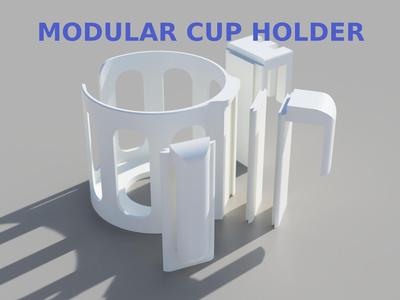 Cup holder (modular) with  customizable mount