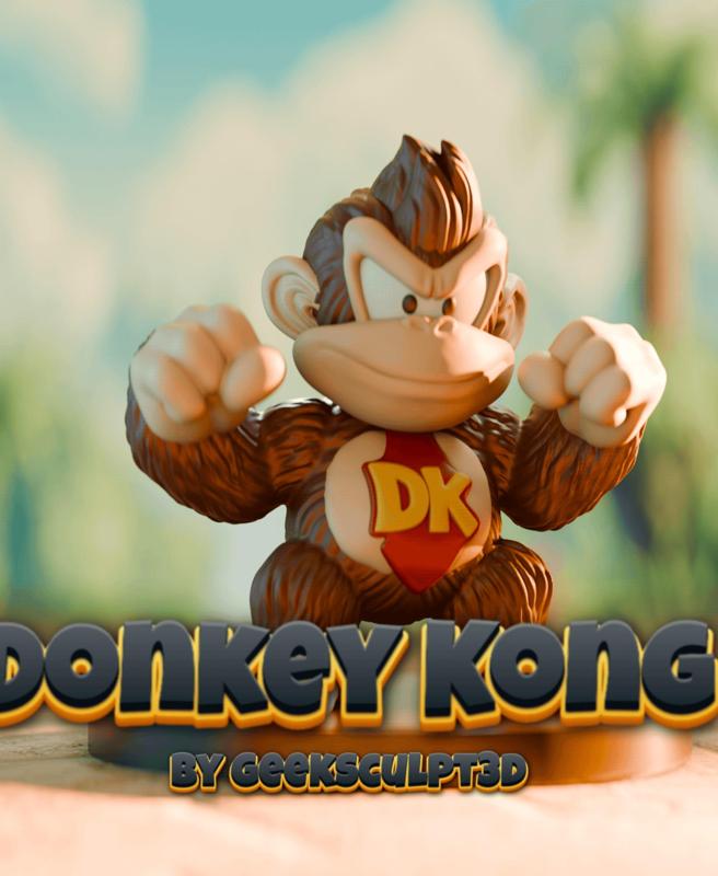 Donkey Kong 3D Figurine – Printable Nintendo Character Statue for Gamers and Collectors