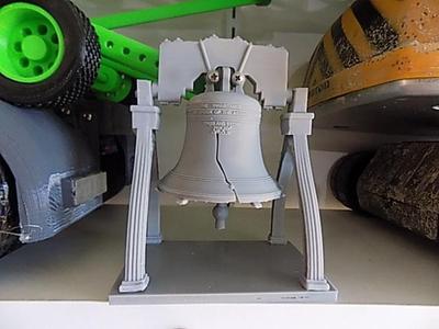 liberty bell replica and stand