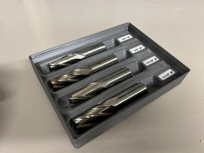 Gridfinity 0-625 Shank Endmill Holder