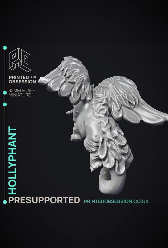 Hollyphant - Celestial Creature - PRESUPPORTED - Heaven Hath no Fury - 32mm Scale 