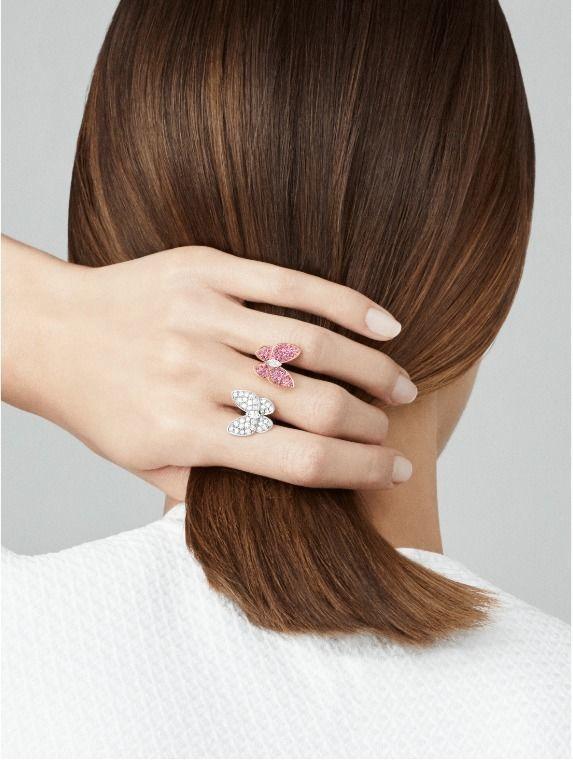 Van Cleef  Arpels  Two Butterfly Between the Finger ring