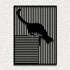 kitty cat optical illusion WALL ART HOME DECOR