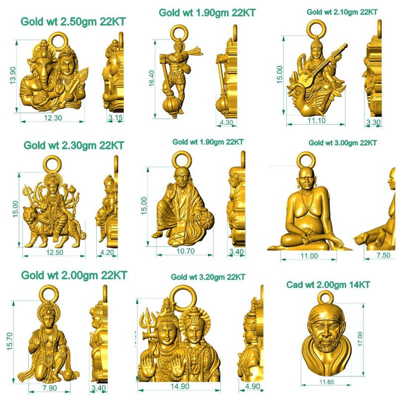 52 Light weight God Pendants lot
