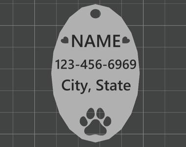Custom Dog Tag, Pet Name Tag