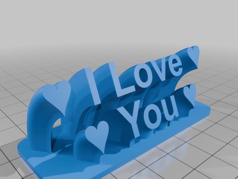 Customizable sweeping text plate (I love you, I love Techno, Put your name in the spotlight)