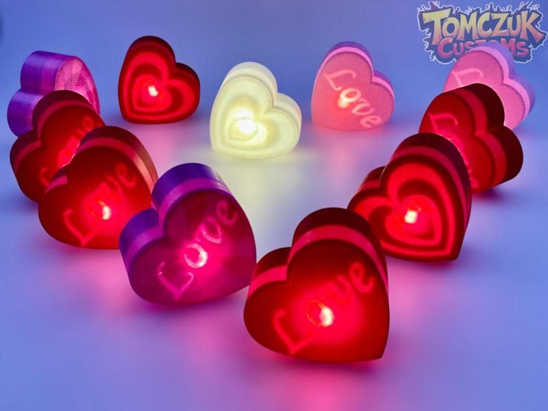 Valentine Romantic Heart with candle light!