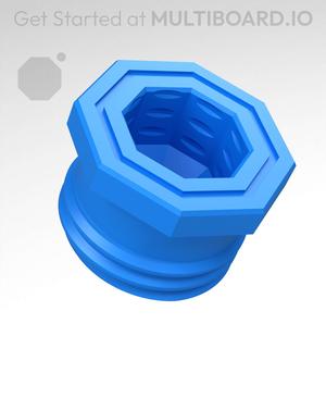 13 mm Big Thread, Flat Push-Fit Head, Small Thread Hole, Shank Bolt