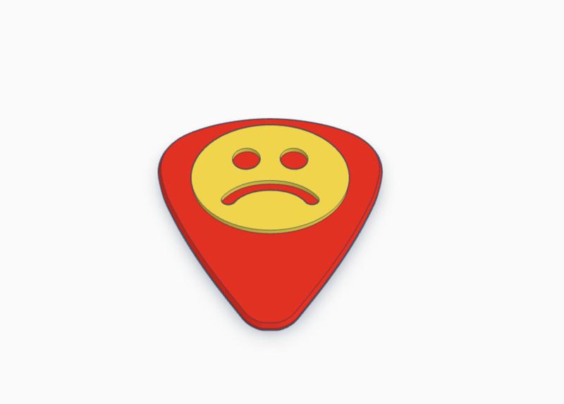 Frown Emoji Guitar Pick