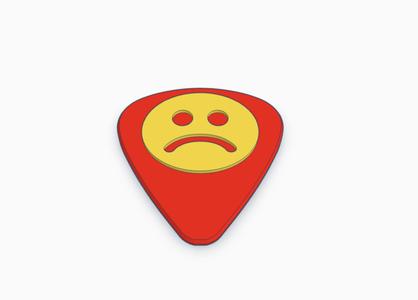 Frown Emoji Guitar Pick