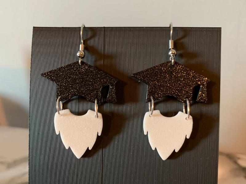 graduation gonk earrings