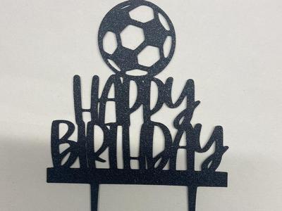 football happy birthday cake topper 