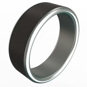 Man Wedding Jewellery Ring 09 Chrome