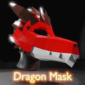 Dragon mask articulated for cosplay