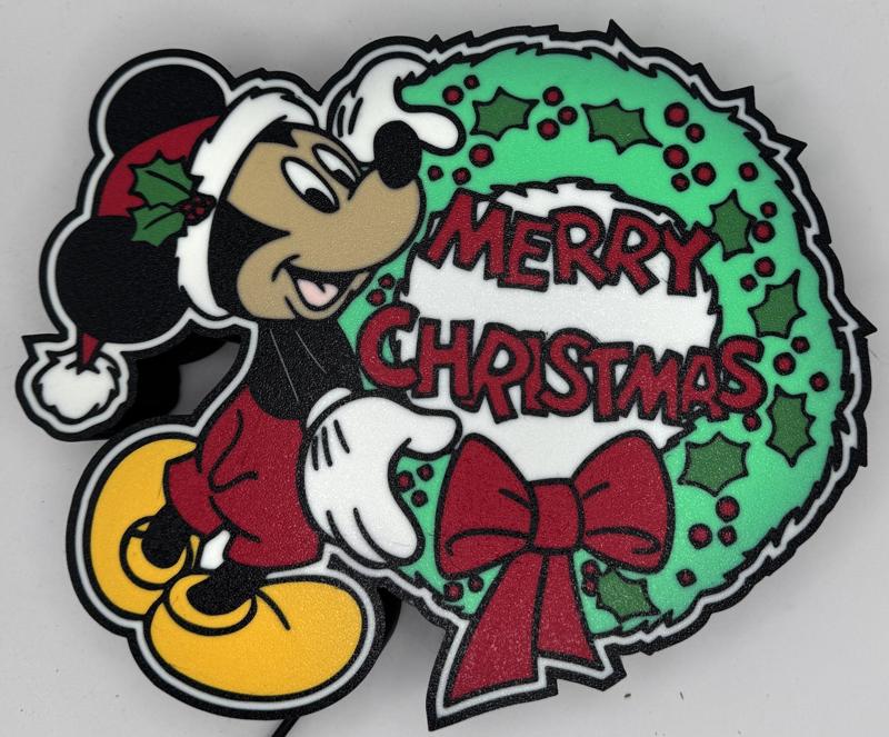 Mouse Christmas Wreath Lightbox