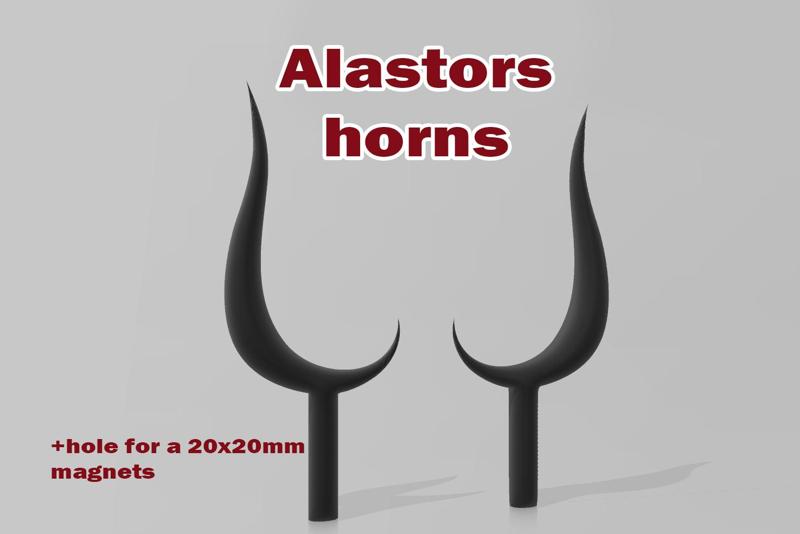 Alastors Horns - Hazbin Hotel