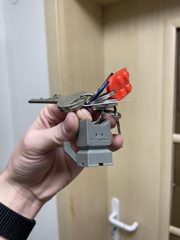 Keychain cute calicat