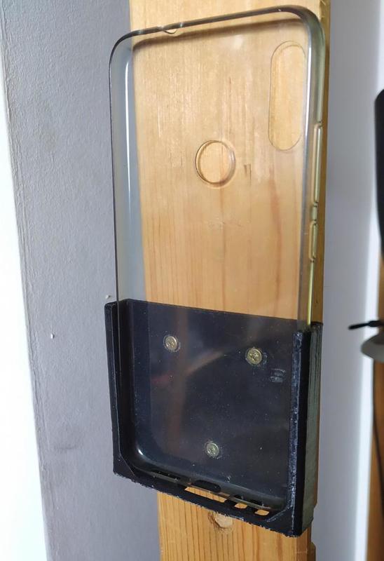 Wall phone holder for Redmi note 7 (with or without silicon case)