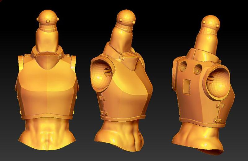 female knight armor torso