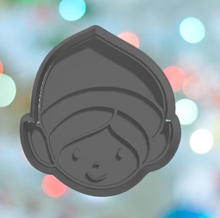 Christmas Boy Elf Face Cookie Cutter