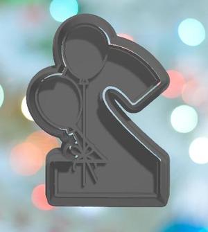 Balloon Number 2 Cookie Cutter