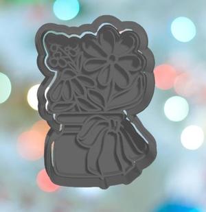 Mothers Day Vase With Flowers Cookie Cutter