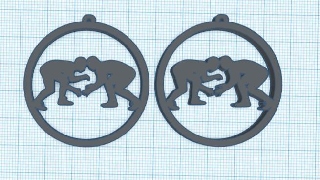 Wrestling Earrings