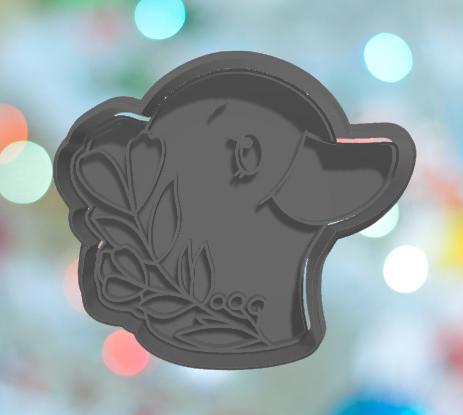 Floral Goose Head Cookie Cutter