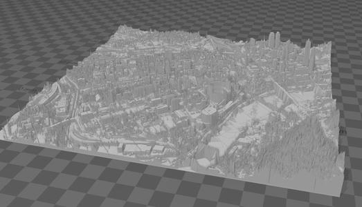 Knoxville Topographical Lidar Map