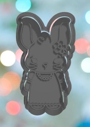 Easter Bunny Girl Cookie Cutter