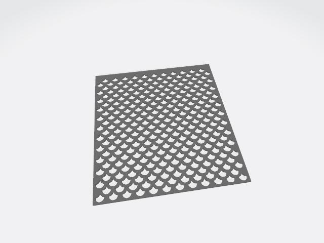 Fish scale stencil