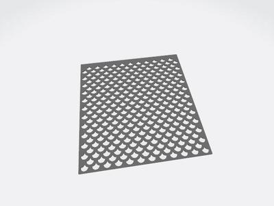 Fish scale stencil