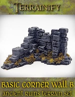 Basic Corner Wall B: Ancient Ruins Terrain Set